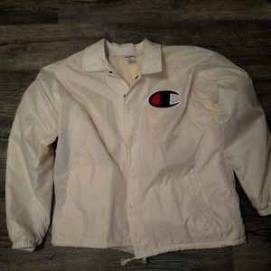 champion faux shearling lined coach's jacket